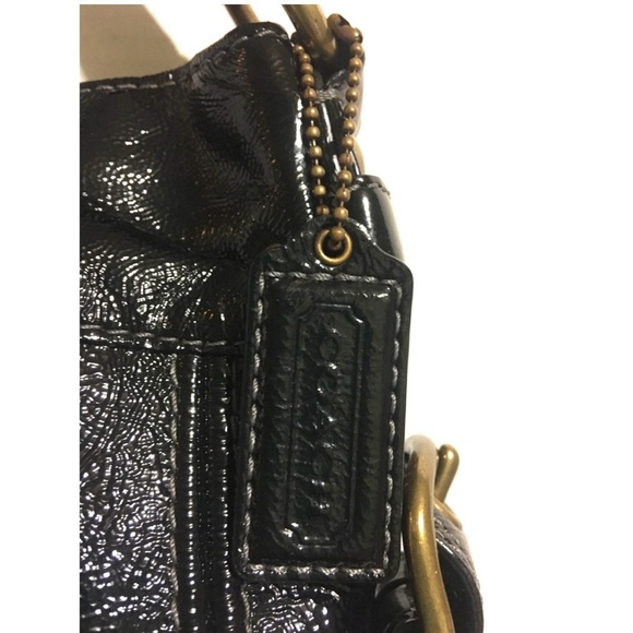 Coach vintage black  patent leather handbag - Picture 4 of 8